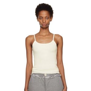 Eterne Off-White Thin Strap Tank Top
